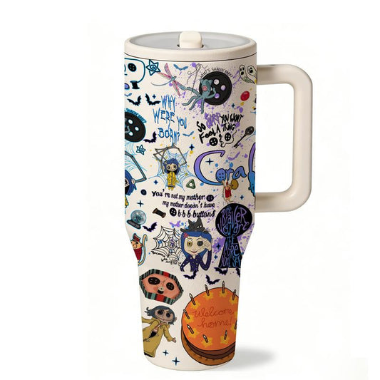 Button World Aesthetic Tumbler